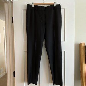 Ann Taylor Women's Petite Pants Size 8P Black Wool Blend Straight Leg Dress Pant